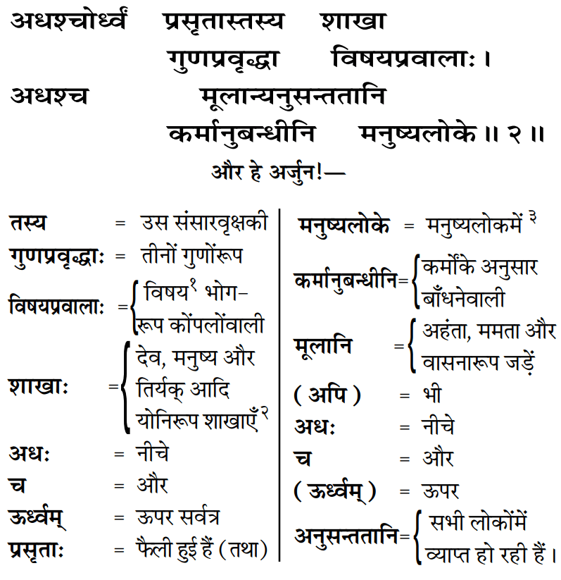 Bhagavad Gita Chapter 15 Verse 2