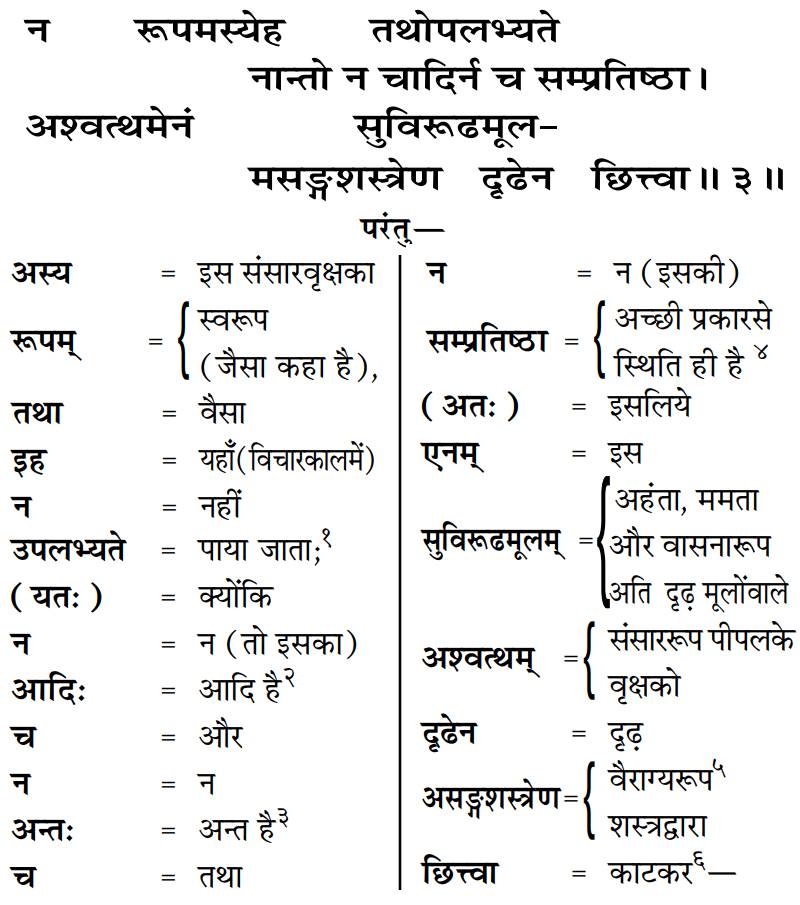 Bhagavad Gita Chapter 15 Verse 3