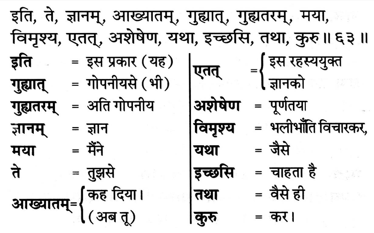 Bhagavad Gita Chapter 18 Verse 63