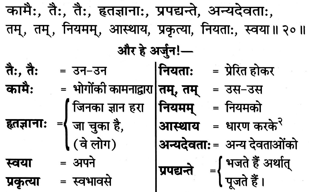 Bhagavad Gita Chapter 7 Verse 20