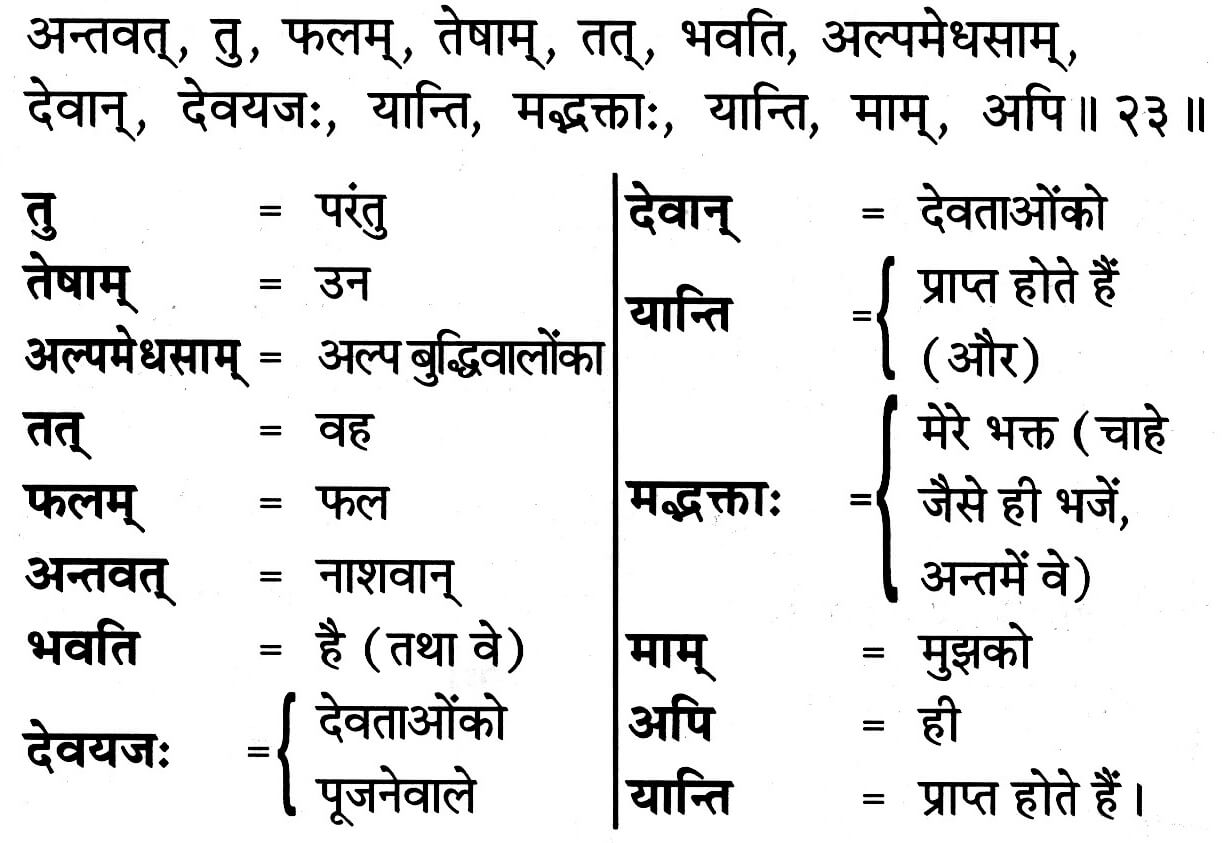 Bhagavad Gita Chapter 7 Verse 23