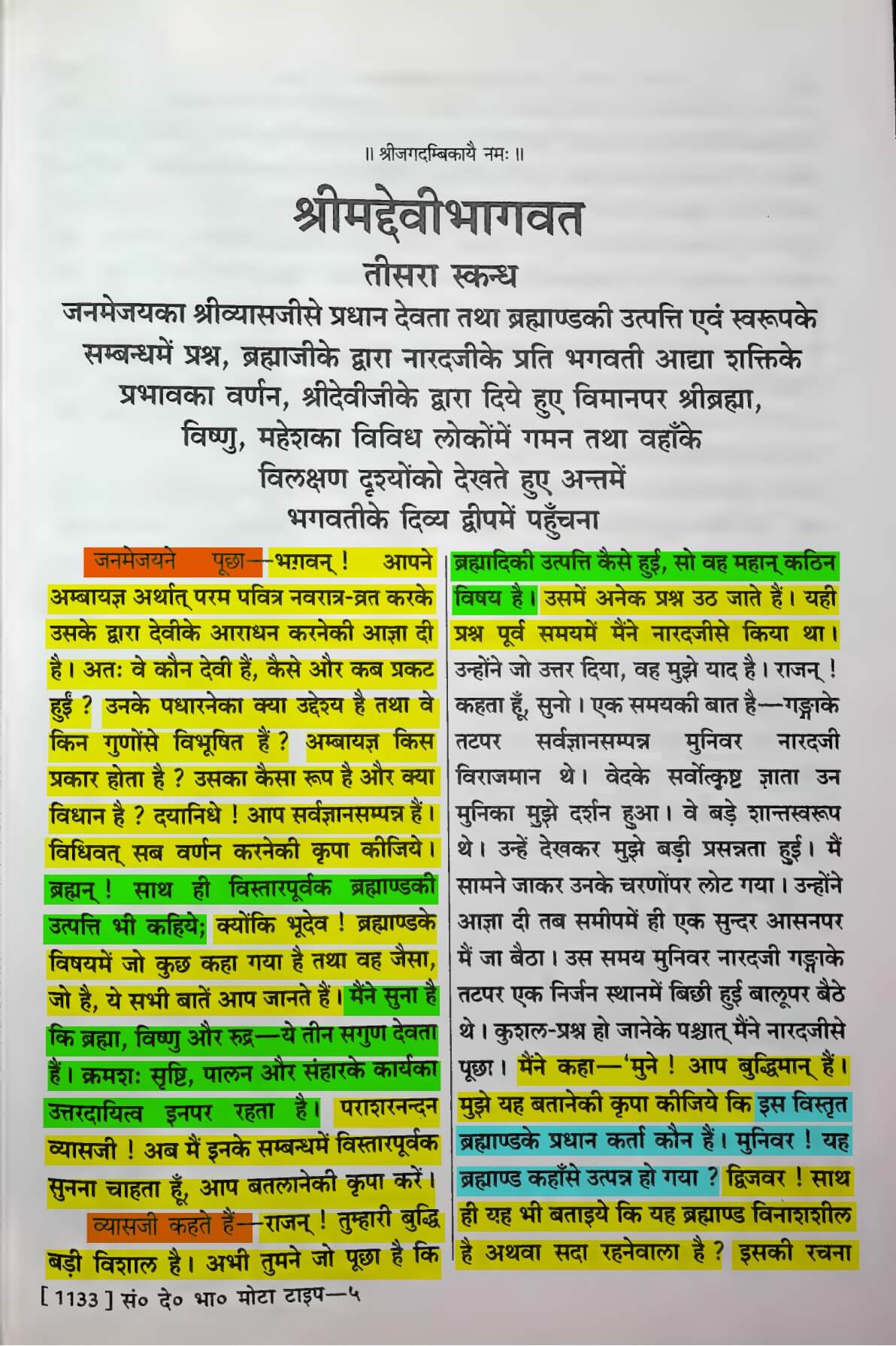 Shrimad Devi Bhagwat Purana Skand 3 Page 113